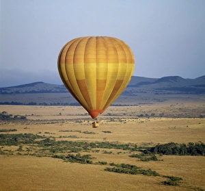 An early morning hot air balloon flight over Masai Mara An early morning hot air balloon flight over Masai Mara