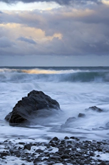 Early morning at Widemouth Bay, Cornwall, Uk Early morning at Widemouth Bay, Cornwall, Uk