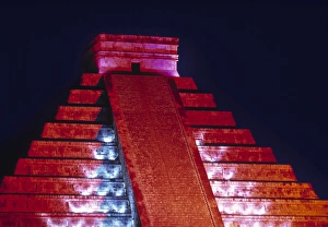 Ancient Mesoamerican Architecture Prints: El Castillo Pyramid