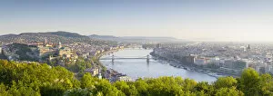 Hungary Collection: Elevated view over Budapest & the River Danube, Budapest, Hungary