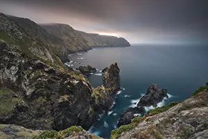 European Wilderness Destinations Prints: Elevated view of Cabo Ortegal and its cliffs, Carino, Coruna, Galicia, Spain