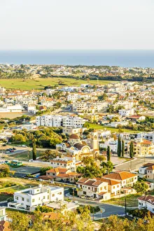Elevated view over Oroklini, Larnaca District, Cyprus Elevated view over Oroklini, Larnaca District, Cyprus