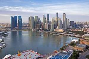 Elevated view over Singapore City Centre and Marina Bay, Singapore Elevated view over Singapore City Centre and Marina Bay, Singapore