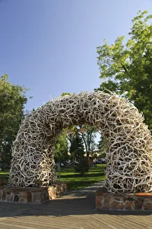 Elk Antler Arch, Town Square, Jackson Hole, Wyoming, USA Elk Antler Arch, Town Square, Jackson Hole, Wyoming, USA
