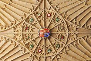 England, London, Surrey, Hampton Court Palace, Great Gate House Entrance, Ceiling Detail England, London, Surrey, Hampton Court Palace, Great Gate House Entrance, Ceiling Detail
