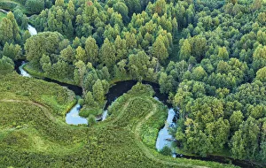 Estonia, Harju county, an aerial view a Pirita river Estonia, Harju county, an aerial view a Pirita river