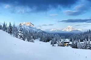 Agordino Collection: Europe, Italy, Veneto, Belluno. Winter at the Duran pass, Dolomites