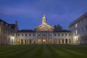 Universities And College Prints: Emmanuel College First Court and Christopher Wren Chapel Print