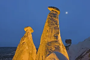 Fairy chimneys known as The Three Beauties, nr Goreme, Cappadocia, Central Fairy chimneys known as The Three Beauties, nr Goreme, Cappadocia, Central