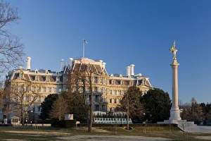 First Division Monument Memorial Statue and Eisenhower Executive Office Building First Division Monument Memorial Statue and Eisenhower Executive Office Building