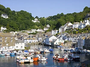 Images Dated 25th February 2015: Fishing boats in Polperro Harbour, Polperro, Cornwall, England. Summer