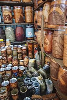 Flasks for mate (tea), Asuncion, Paraguay Flasks for mate (tea), Asuncion, Paraguay