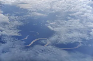 Flight over the amazon rain forest, Putomayo River from above, Colombia Flight over the amazon rain forest, Putomayo River from above, Colombia