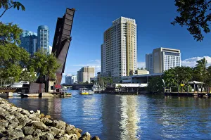 Florida, Fort Lauderdale, Riverwalk, Railroad Bridge, New River Florida, Fort Lauderdale, Riverwalk, Railroad Bridge, New River