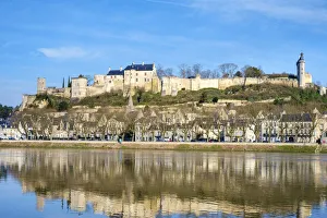 Forteresse Royale de Chinon above the town on the Vienne River, Chinon, Indre-et-Loire Forteresse Royale de Chinon above the town on the Vienne River, Chinon, Indre-et-Loire