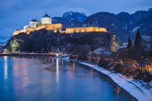 The fortress of Kufstein at evening, Kufstein, Innsbruck Land, Austria, Europe The fortress of Kufstein at evening, Kufstein, Innsbruck Land, Austria, Europe