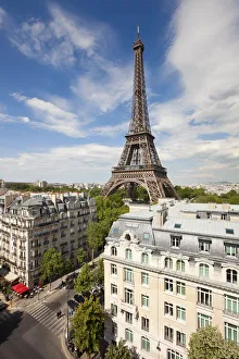 France, Paris, Eiffel Tower, viewed over rooftops France, Paris, Eiffel Tower, viewed over rooftops