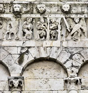 France, Provence, Nimes, detail of Nimes cathedral France, Provence, Nimes, detail of Nimes cathedral
