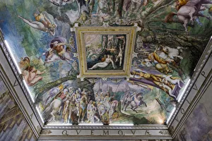 Fresco, Palazzo Ducale building in Parco Ducale park Parma. Emilia Romagna, Italy Fresco, Palazzo Ducale building in Parco Ducale park Parma. Emilia Romagna, Italy
