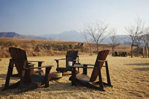 Garden chairs outside at Inkosana Lodge, Ukhahlamba-Drakensberg Park, KwaZulu-Natal Garden chairs outside at Inkosana Lodge, Ukhahlamba-Drakensberg Park, KwaZulu-Natal