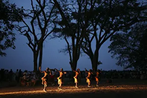 Gisenyi, Rwanda. A Ugandan dance group perfoms at FESPAD pan African dance festival Gisenyi, Rwanda. A Ugandan dance group perfoms at FESPAD pan African dance festival