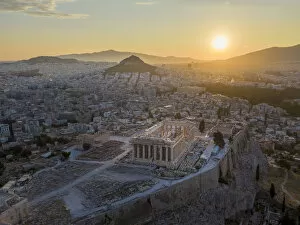 Greece Collection: Greece, Athens, Aerial view of the Parthenon