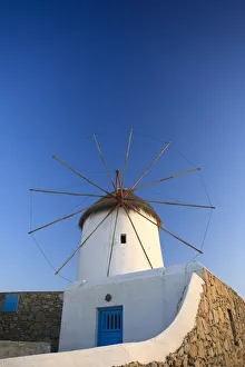 Greece, Cyclades, Mykonos, Mykonos Town, Old Windmills Greece, Cyclades, Mykonos, Mykonos Town, Old Windmills