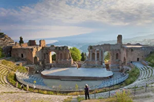 The Greek theatre, Taormina, Sicily, Italy The Greek theatre, Taormina, Sicily, Italy
