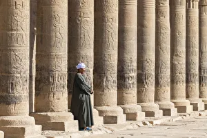 Guradian at the Temple of Philae on an island in Lake Nasser, Nile River, Aswan, Egypt Guradian at the Temple of Philae on an island in Lake Nasser, Nile River, Aswan, Egypt