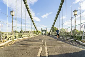 England Capital City Landmarks Prints: Hammersmith Bridge, Hammersmith, London, England, UK