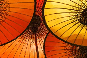 Handmade oriental umbrellas, Bagan, Myanmar (Burma) Handmade oriental umbrellas, Bagan, Myanmar (Burma)