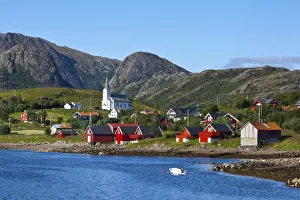 The harbour town of Malnes, Vesteralen, Nordland, Norway The harbour town of Malnes, Vesteralen, Nordland, Norway