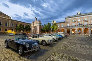 Historic cars parade in Ganganelli Square, Santarcangelo di Romagna, Rimini Historic cars parade in Ganganelli Square, Santarcangelo di Romagna, Rimini
