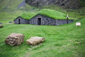Historic Turf Roofed Houses, Heimaey Island, South Iceland Historic Turf Roofed Houses, Heimaey Island, South Iceland