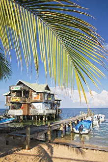 Honduras, Bay Islands, Roatan, West End, Fosters bar and restaurant Honduras, Bay Islands, Roatan, West End, Fosters bar and restaurant