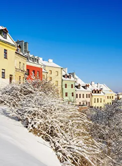 Houses of the Old Town at winter time, Lublin, Lublin Voivodeship, Poland Houses of the Old Town at winter time, Lublin, Lublin Voivodeship, Poland