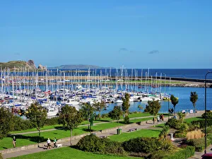 Ireland Coastal Photography Prints: Howth Harbour, elevated view, Howth, County Dublin, Ireland