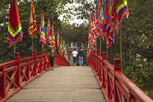 Huc Bridge, Hoan Kiem Lake, Hanoi, Vietnam Huc Bridge, Hoan Kiem Lake, Hanoi, Vietnam