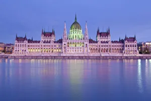 Hungary, Budapest, Parliament and Danube River Hungary, Budapest, Parliament and Danube River