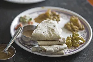 India, West Bengal, Darjeeling, Thali meal India, West Bengal, Darjeeling, Thali meal