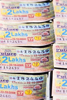 India, West Bengal, Kalimpong, Market, Lottery tickets India, West Bengal, Kalimpong, Market, Lottery tickets