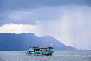 Indonesia, Sumatra, Lake Toba, Samosir Island, Tuk Tuk Ferry Indonesia, Sumatra, Lake Toba, Samosir Island, Tuk Tuk Ferry