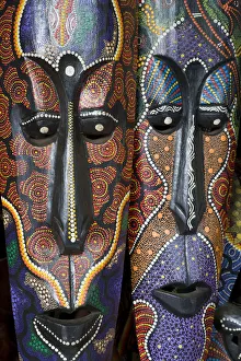 Indonesian masks, market, Jakarta, Indonesia Indonesian masks, market, Jakarta, Indonesia