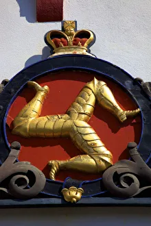 Isle of Man Triskelion on Buillding, Isle of Man Isle of Man Triskelion on Buillding, Isle of Man