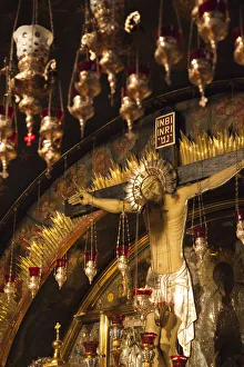 Israel, Jerusalem, Old City, Christian Quarter, Church of the Holy Sepulchre with Israel, Jerusalem, Old City, Christian Quarter, Church of the Holy Sepulchre with