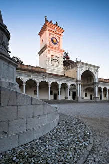 Italy, Friuli Venezia Giulia, Udine, clock tower of Udine in Freedom square Italy, Friuli Venezia Giulia, Udine, clock tower of Udine in Freedom square