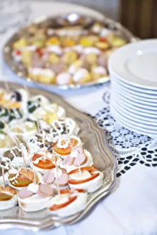 Italy, Umbria, italian aperitifs before the wedding banquet Italy, Umbria, italian aperitifs before the wedding banquet