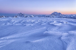 Italy, Veneto, Winter view to mount Pelmo and Civetta Italy, Veneto, Winter view to mount Pelmo and Civetta