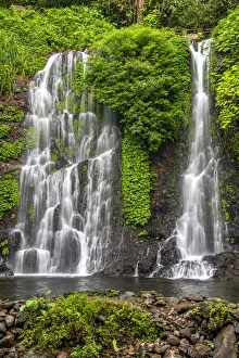 Indonesian Tourist Attractions Prints: Jagir waterfall, Anyar, Java, Indonesia
