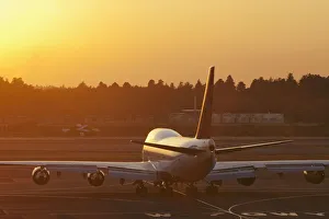 Japan, Tokyo, Narita International Airport, Plane on Tarmac Japan, Tokyo, Narita International Airport, Plane on Tarmac